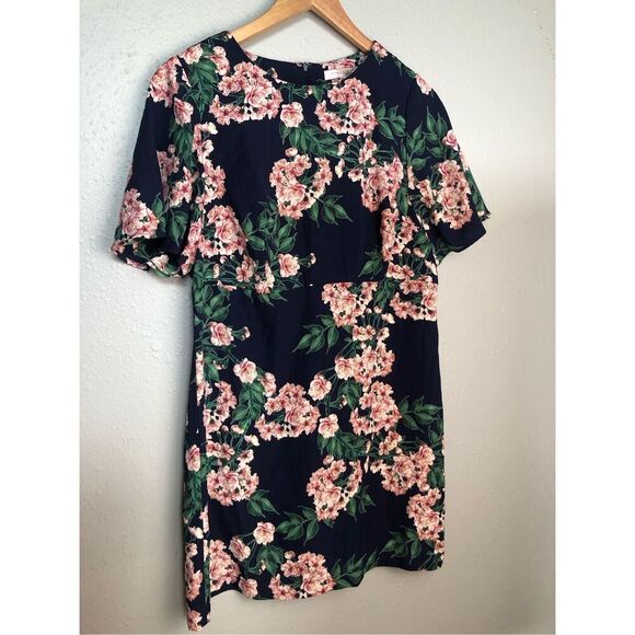 Forever 21 Spring Floral Mini Dress Fluttered Sleeve Size L - Picture 2 of 11